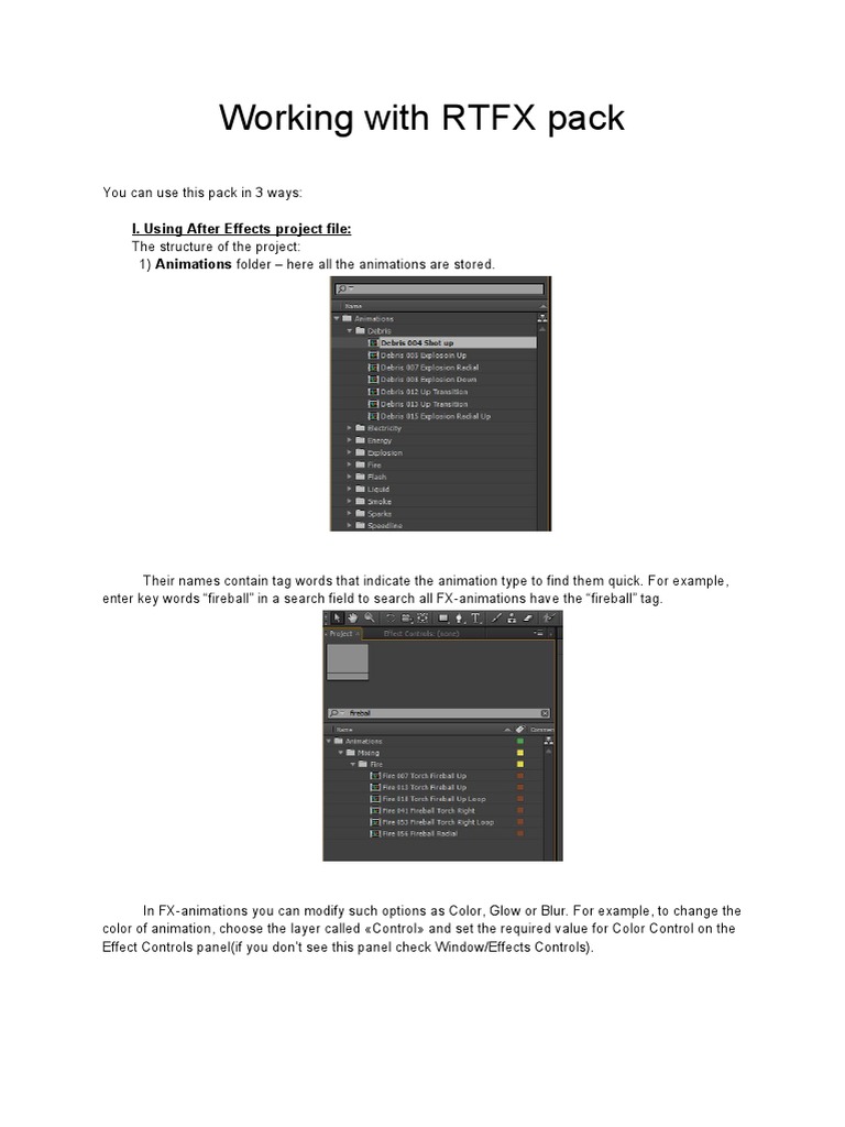 Working With RTFX Pack | PDF | Animation | Areas Of Computer Science