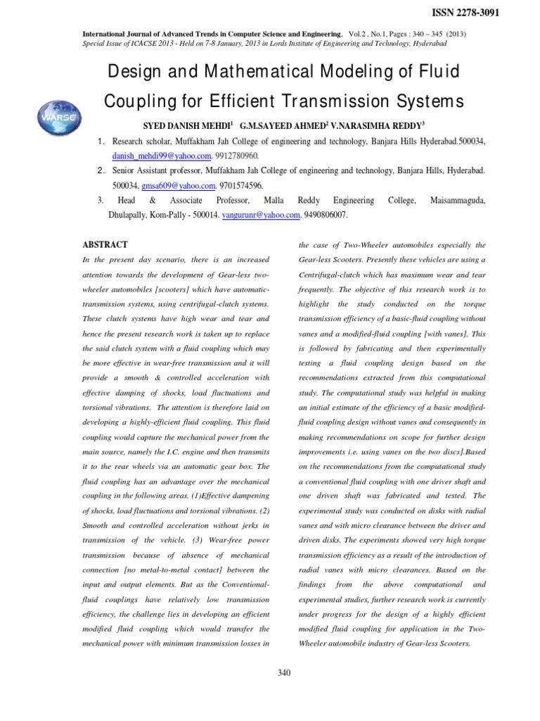Fluid Coupling | PDF | Automatic Transmission | Transmission (Mechanics)