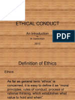 Ethical Conduct: An Introduction