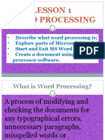 LESSON 1-Word Processing