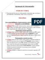 March e Versa Procedimento de Programação Telecomando