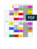 Colour Coded Timetable 2019