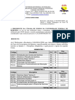 Resoluo N 006-2018 - CENS - Referenda A Resoluo N 001 2018-CENS Que Alterou o PPC Do Curso de Lic em Qumica