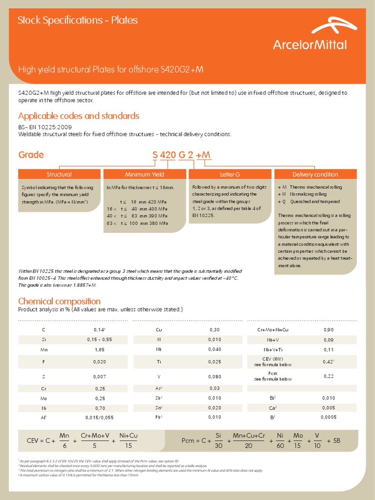 Plates - S420G2 M PDF | PDF | Structural Steel | Steel