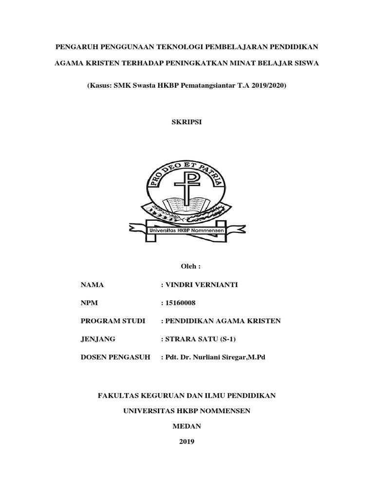 Pengaruh Penggunaan Teknologi Pembelajaran Pendidikan Agama Kristen Terhadap Peningkatkan Minat Belajar Siswa