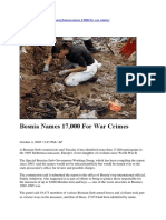 Bosnia Names 17,000 For War Crimes