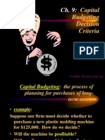 Capital Budgeting Decision Criteria: 2002, Prentice Hall, Inc