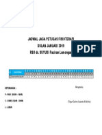 Jadwal Jaga Petugas Fisioterapi Bulan 1 Januari 2019