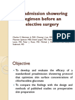 Preadmission shower protocol maximizes skin CHG levels