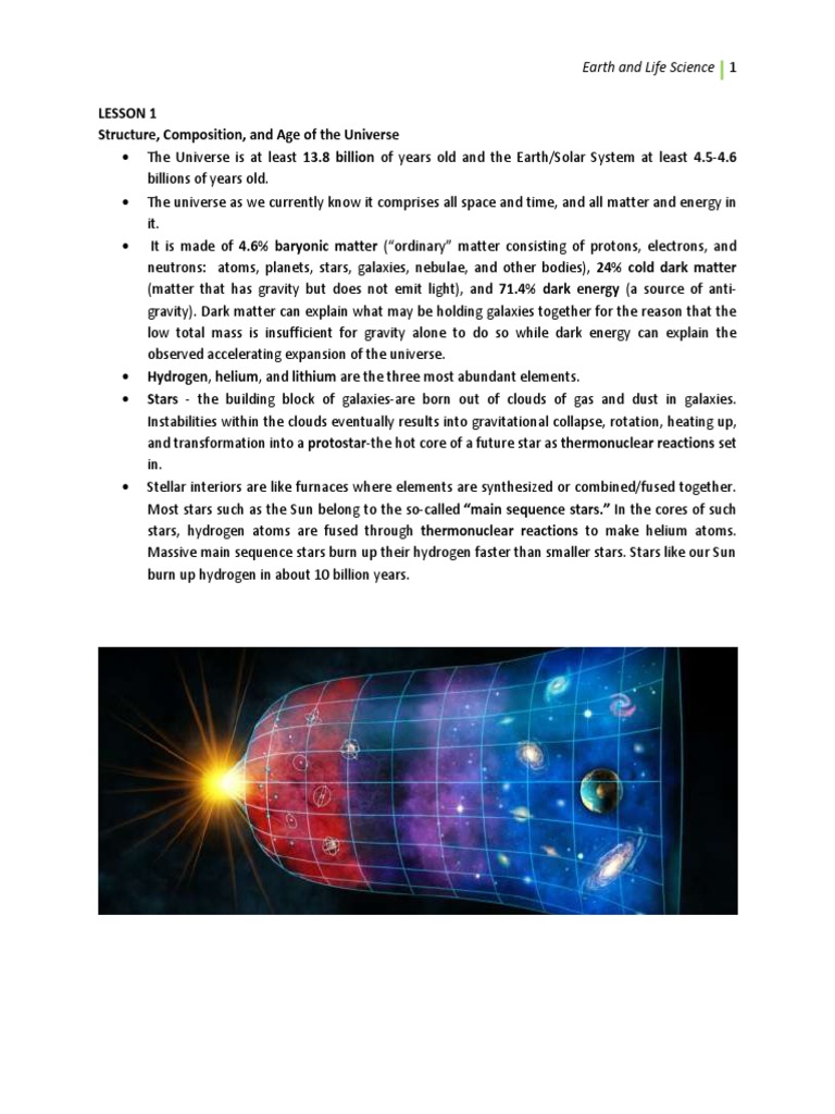 Lesson 1 Els | PDF | Universe | Stars