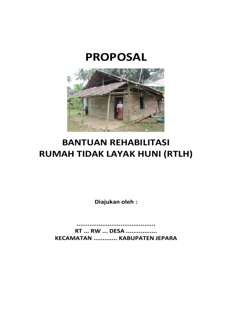 FORMAT PROPOSAL Perorangan RTLH Versi Perkim | PDF