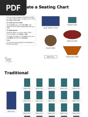 Seating Chart Templates 1
