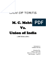 Law of Torts Case Establishes Polluter Pays Principle