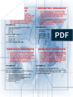 Arithmetic Sequence Geometric Sequence: Example: Example