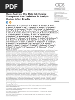 Many Analysts, One Data Set: Making Transparent How Variations in Analytic Choices Affect Results