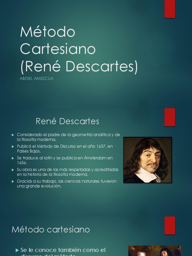 Método Cartesiano | PDF | René Descartes | Evidencia