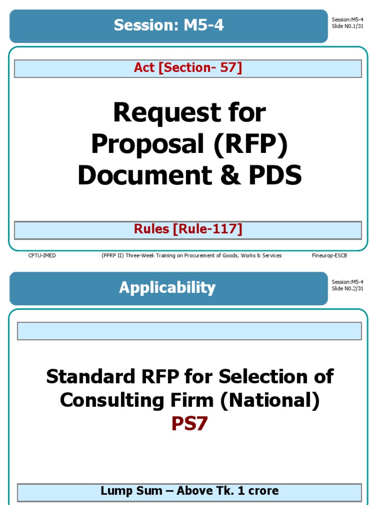 M5-4 Request For Proposal Document & PDS | PDF | Request For Proposal ...