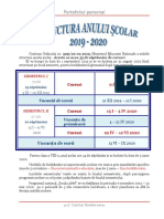 Structura an Scolar Calendar 2019 2020