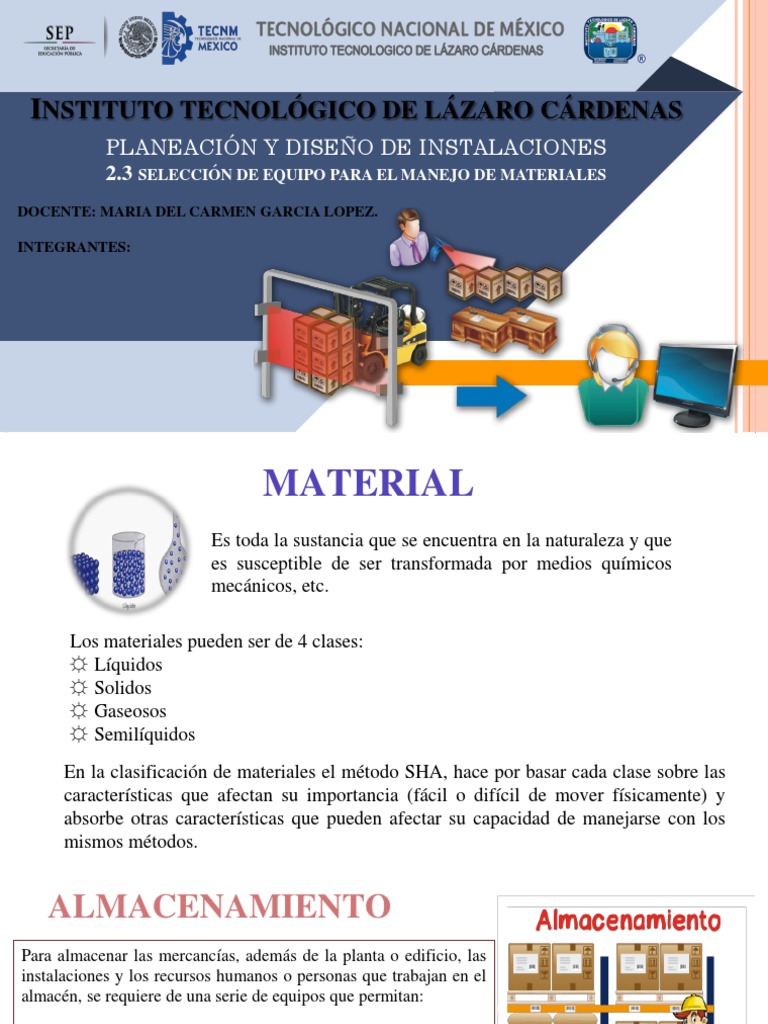 Selección de Equipo para Manejo de Materiales | PDF | Almacén | Transporte