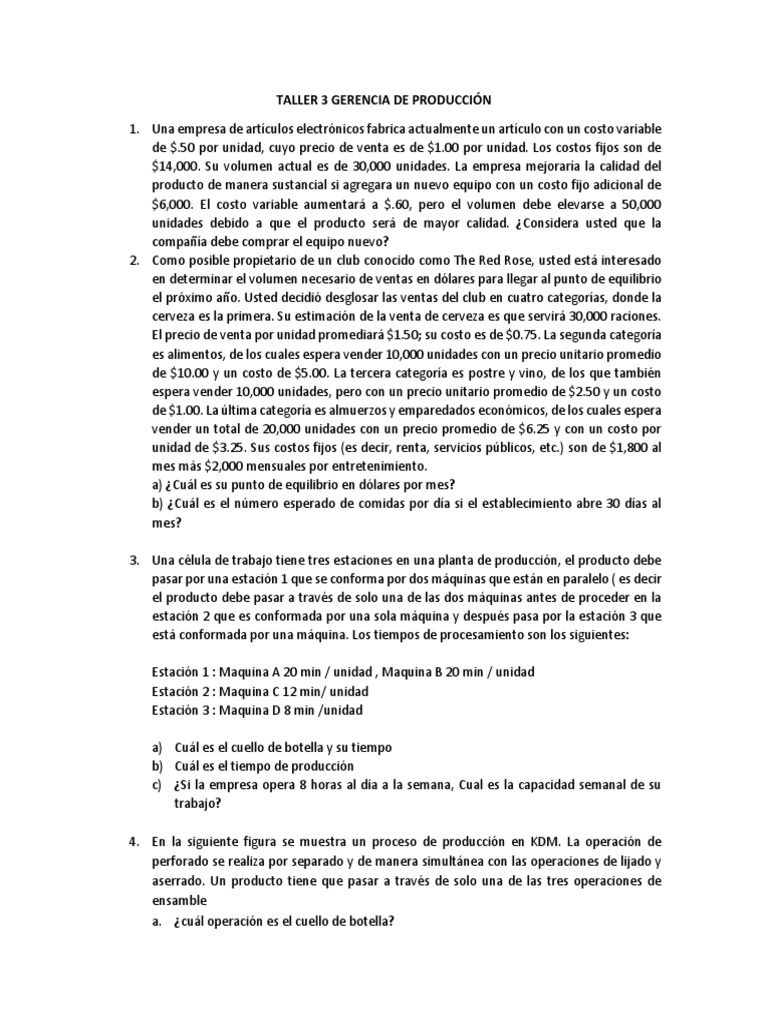 Análisis de Costos y Producción Empresarial | PDF | Business