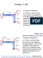 Solving statics problem with forces and couples