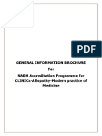 General Information Brochure For Nabh Accreditation Programme For Clinics-Allopathy-Modern Practice of Medicine