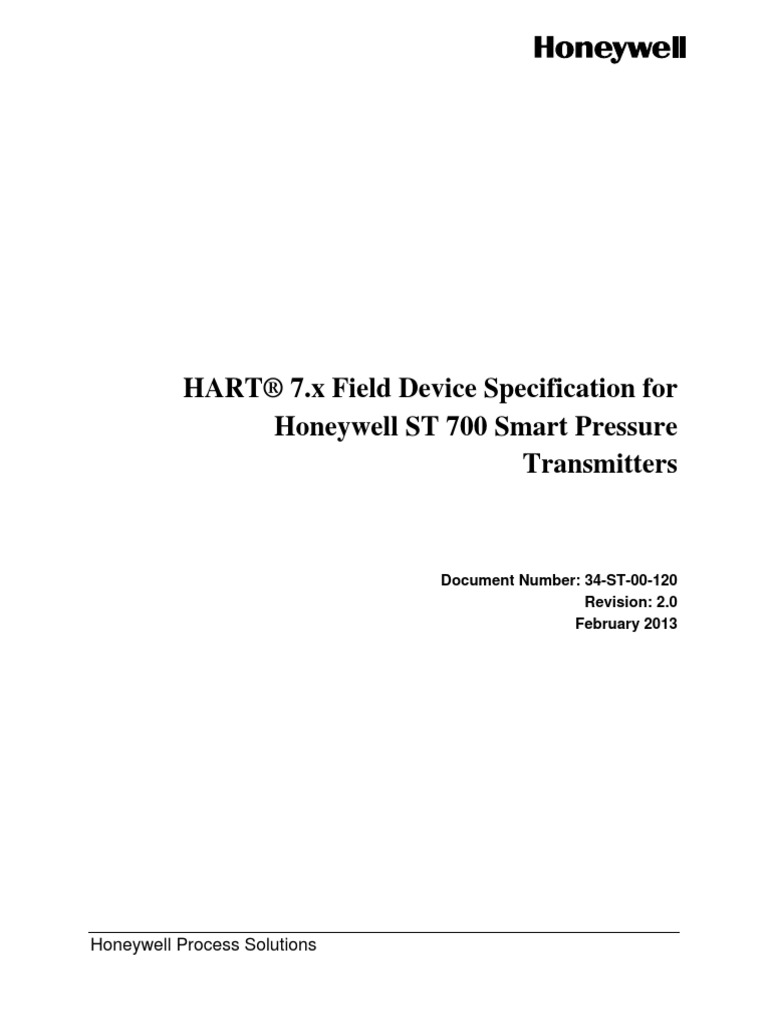 Hart 7 st700 Spec | PDF | Volt | Read Only Memory