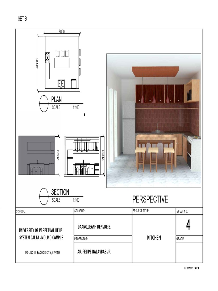Kitchen Elevation and Plan Project | PDF