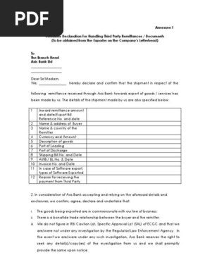 Third Party Annexure Invoice Private Law