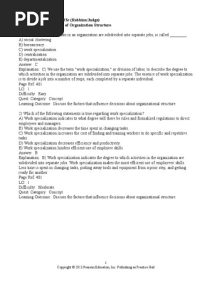 Chapter 15 | PDF | Organizational Structure | Division Of Labour