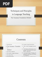 Techniques and Principles in Language Teaching: The Grammar-Translation Method