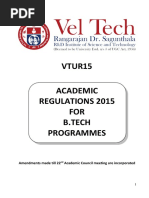 B.Tech Regulations VTUR15 PDF