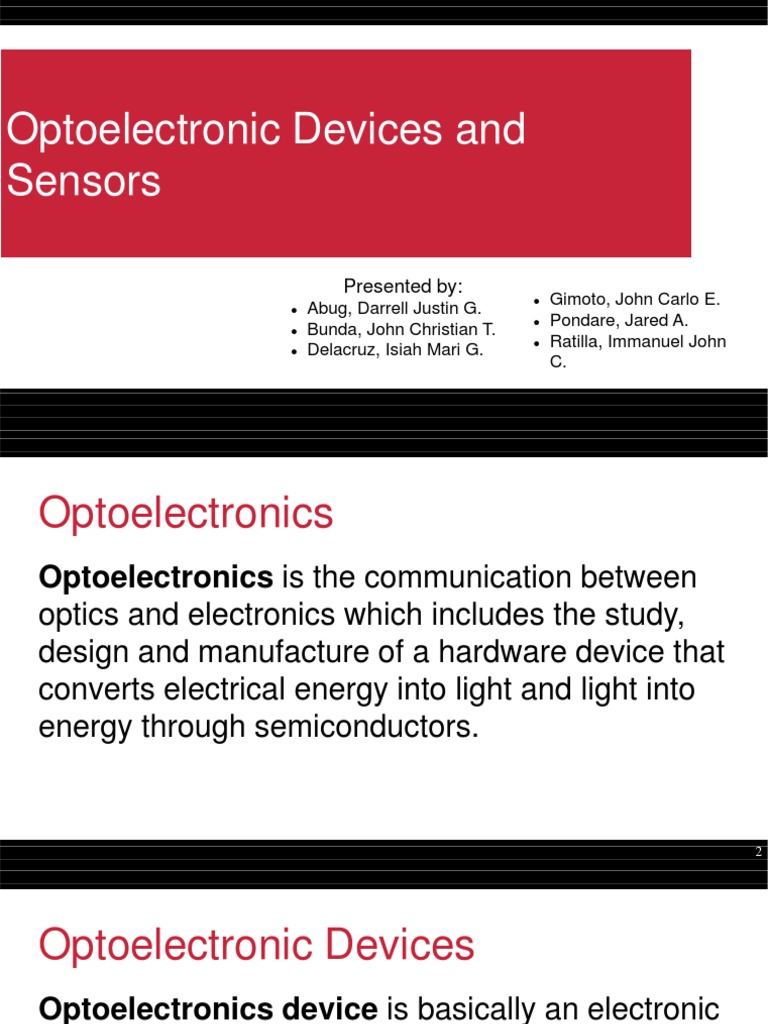 Optoelectronic Devices and Sensors Presented by Optical Fiber