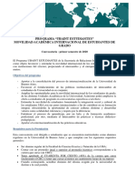 Programa "Ubaint Estudiantes" Movilidad Académica Internacional de Estudiantes de Grado