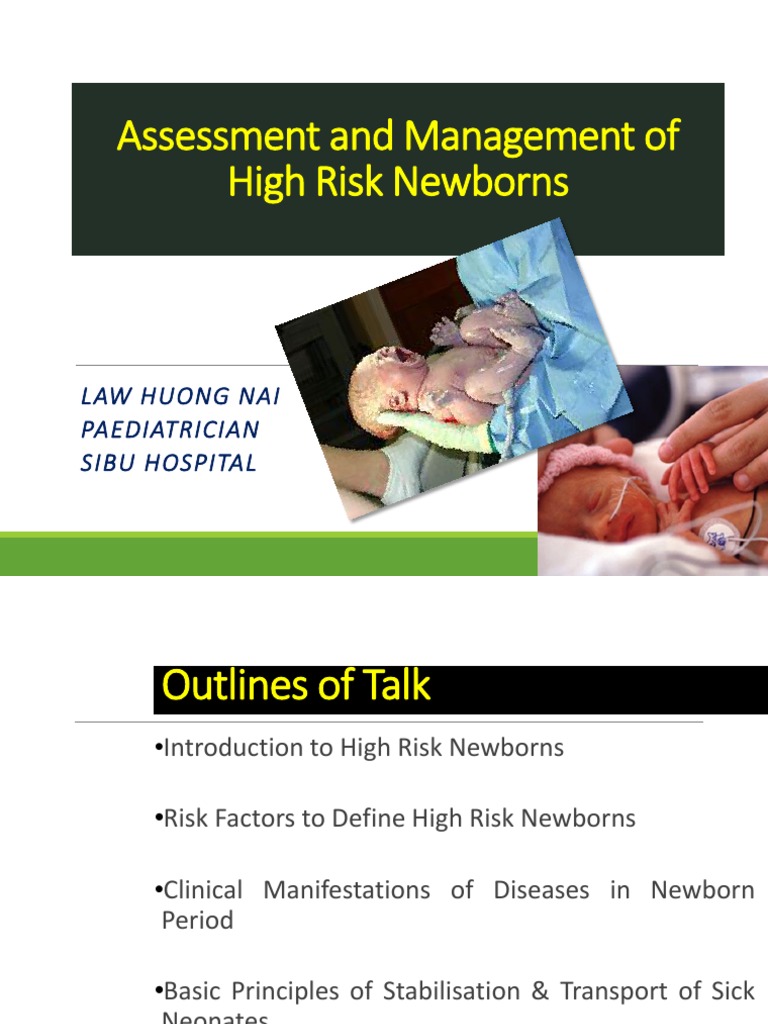 Management of High Risk Newborns | PDF | Preterm Birth | Childbirth