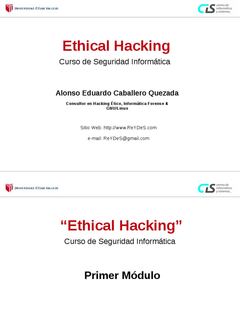 Curso de Ethical Hacking: Módulo 1 | PDF | Hacker de seguridad ...