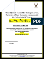 Mr. Perfect: Wasim Aslam Ali