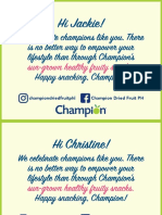 Champion Art Card Sample
