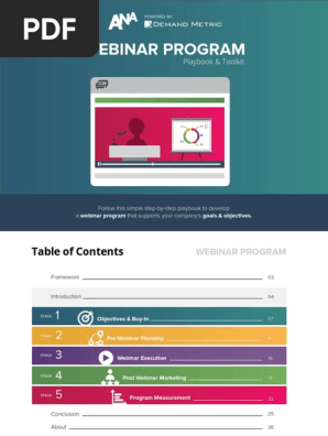 ANA Webinar Program Playbook