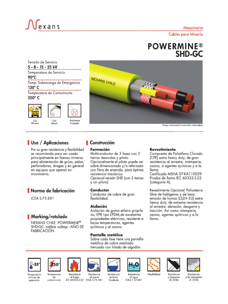 1.3 - SHD-GC - Cables para Minería POWERMINE | PDF