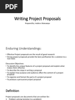 Writing Project Proposals: Prepared By: Andrew Diomampo