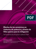 Efectos de Los Armónicos en Sistemas de Potencia y Diseño de Filtro Pasivo para La Mitigación Herramienta de Simulación Software ETAP