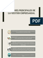 Funciones Principales de La Gestión Empresarial