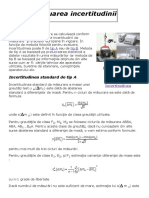 Evaluarea Incertitudinii de Masurare PDF