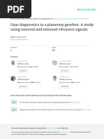 Gear Diagnostics in A Planetary Gearbox A Study Using Internal and External Spur Gears