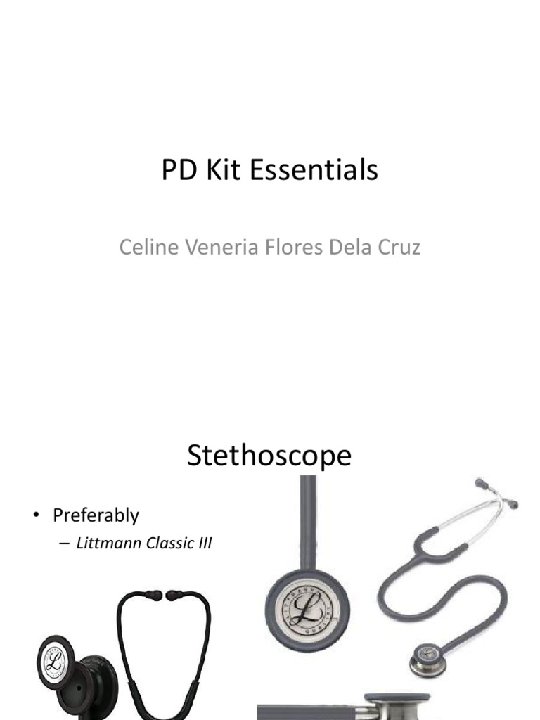 PD Kit Essentials for Medical Assessments | PDF