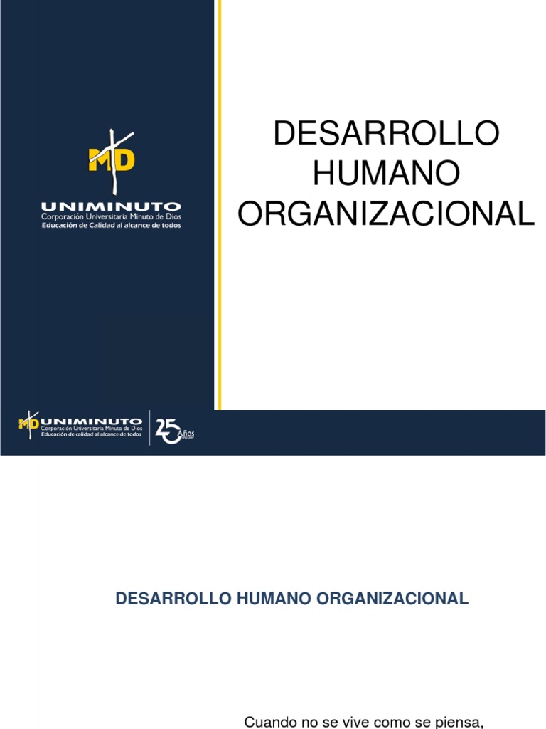 Desarrollo Humano y Organizacional | PDF | Desarrollo organizacional ...
