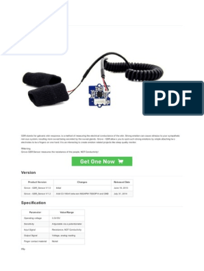 Grove Gsr Sensor Wiki Pdf Arduino Computer Engineering