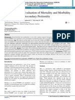 POMPP Score: Evaluation of Mortality and Morbidity in Patients With Secondary Peritonitis