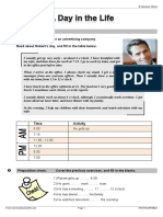 A Day in The Life Worsheet ST PDF